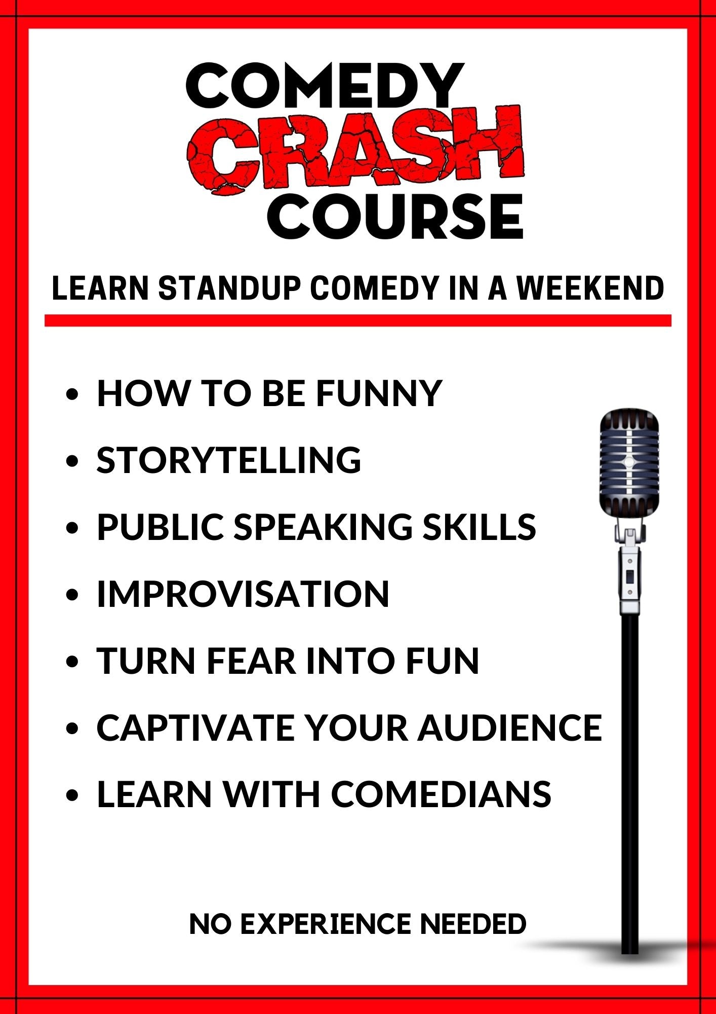Comedy Crash Course - WEEKEND - Nov 1 & 2